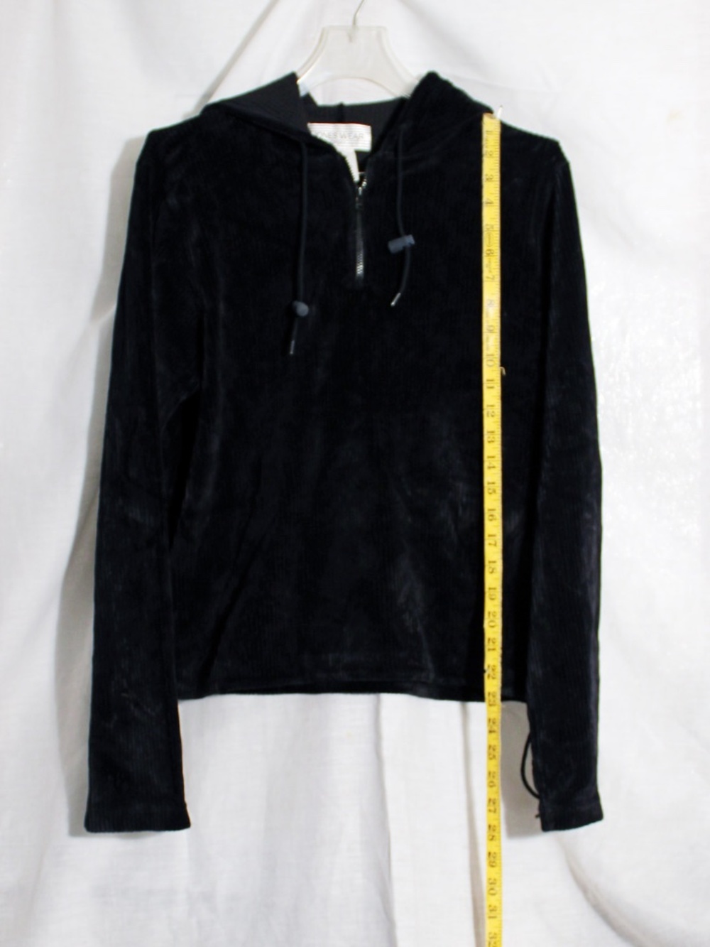 VTG- Jones Wear Corduroy quarter-zip pullover hoodie